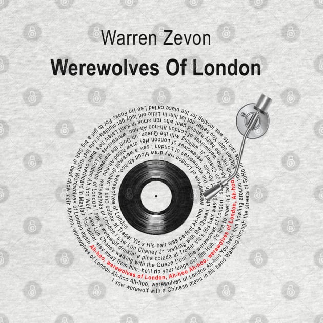 WEREWOLVES OF LONDON LYRICS ILLUSTRATIONS by Vansa Design